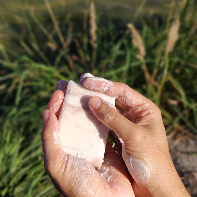 Salt soap with French clay