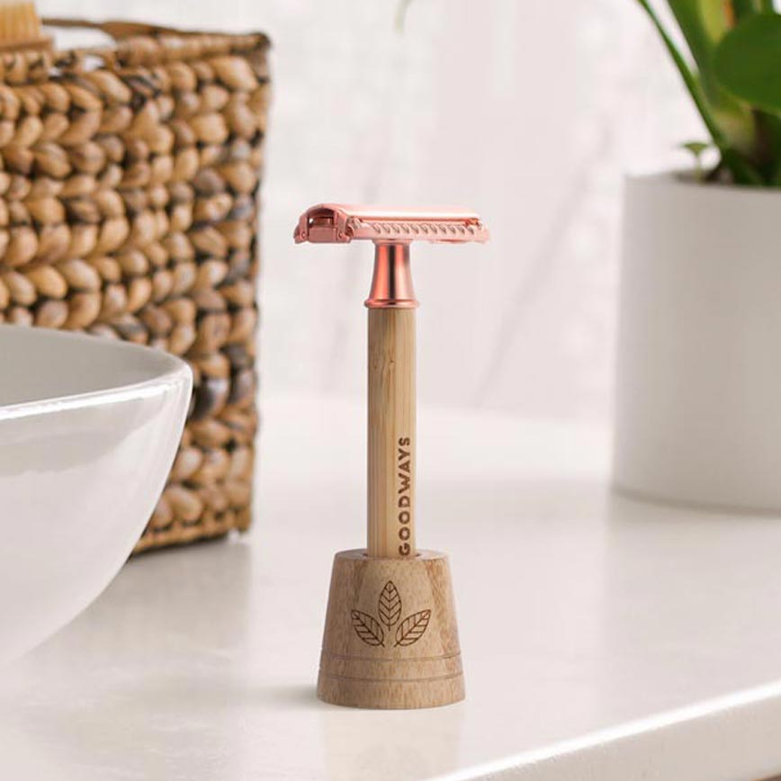 GoodRazor bambusový holicí strojek - Rose Gold