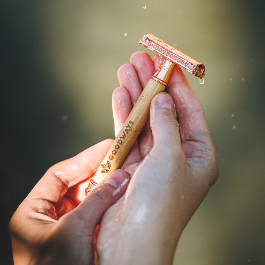 GoodRazor bambusový holicí strojek - Rose Gold
