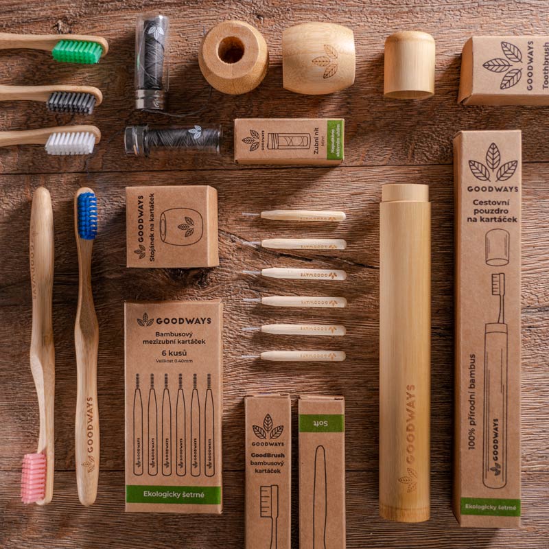 Bamboo interdental brushes